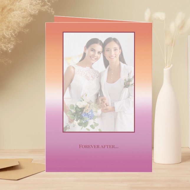 Lesbian Wedding Photo Pride Flag Gradient Program (Skapare uppladdad)