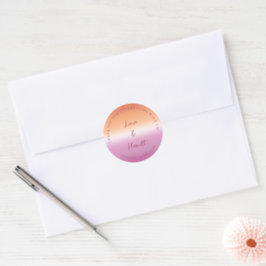 Lesbian Wedding Pride Flag Gradient Thank You Runt Klistermärke