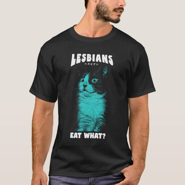 Lesbians Meme T Shirt (Framsida)