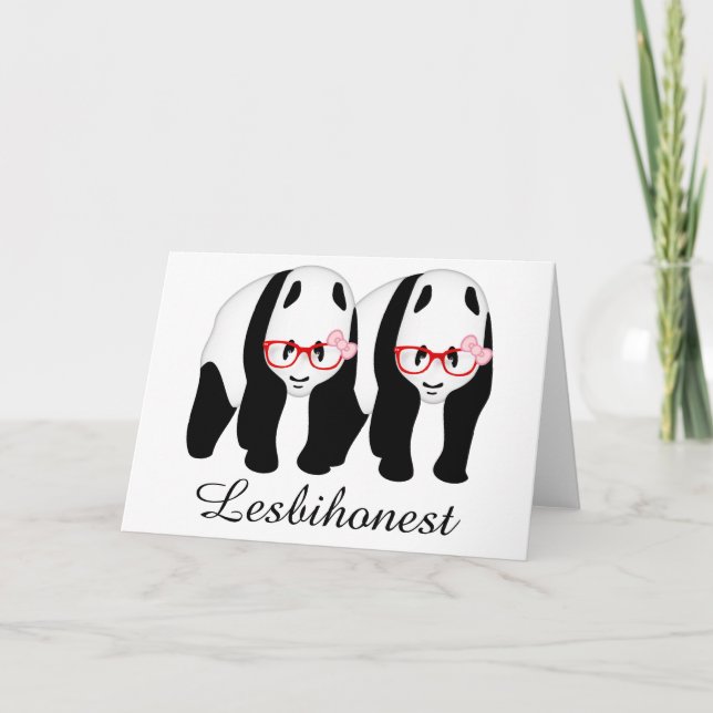 LESBIHONEST pandas Kort (Framsida)