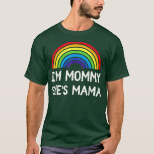 Lesbisk 2 Mammor Gay HBT Mors dag T Shirt