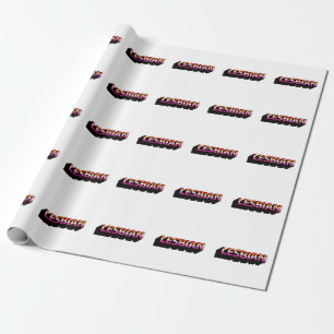 Lesbisk 3D-flagga Presentpapper