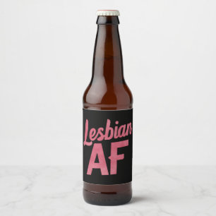 Lesbisk AF-blomma HBTQ-pr Pride Gay kärleksparad Ölflaska Etikett