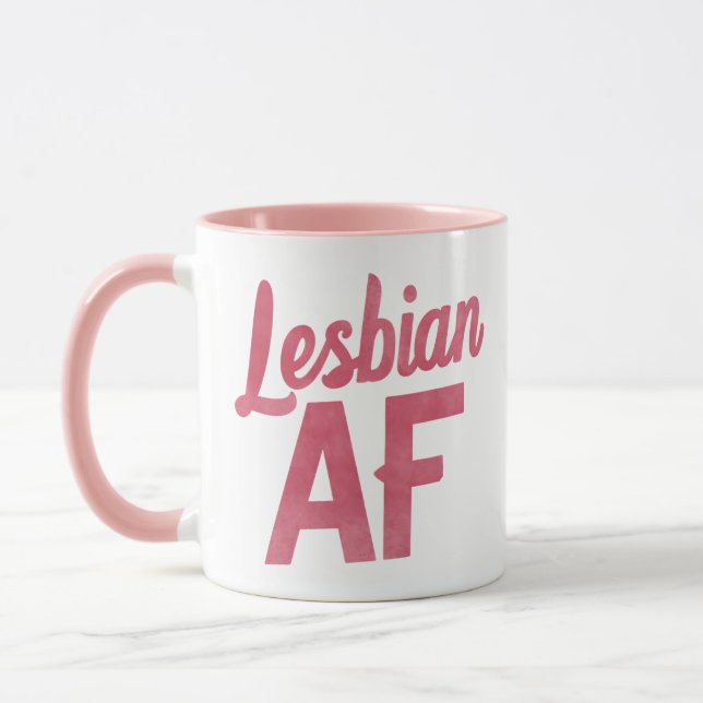 Lesbisk AF Blomma HBTQ Pride Gay Kärlek Parad Mugg (Vänster)