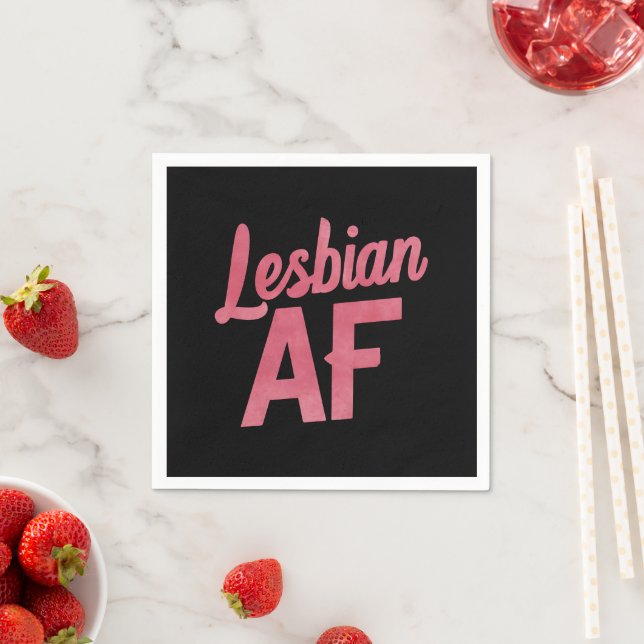 Lesbisk AF Blomma HBTQ Pride Gay Kärlek Parad Pappersservett (Insitu)