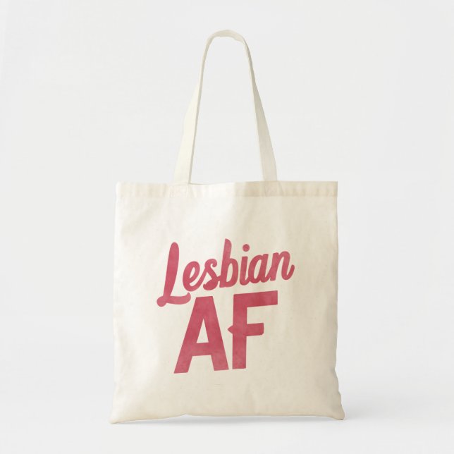 Lesbisk AF Blomma HBTQ Pride Gay Kärlek Parad Tygkasse (Framsidan)