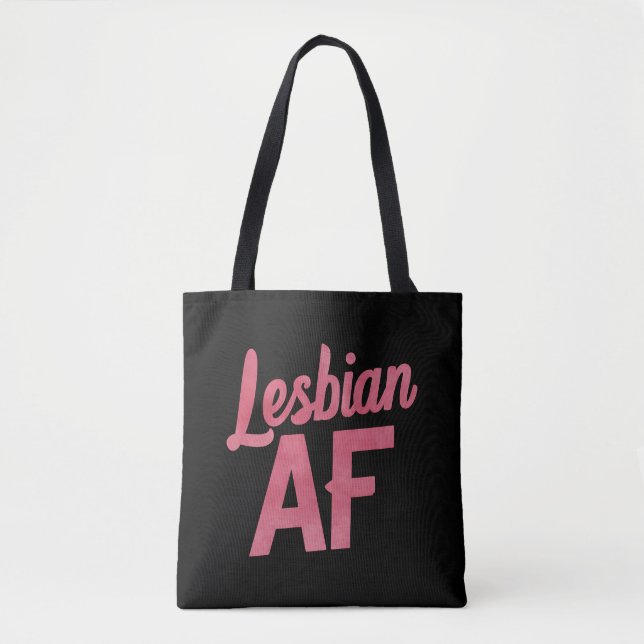 Lesbisk AF Blomma HBTQ Pride Gay Kärlek Parad Tygkasse (Framsida)