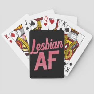 Lesbisk AF Blomma HBTQ Stolthet Gay Kärlek Parad Casinokort
