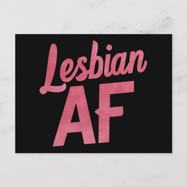 Lesbisk AF Blomma HBTQ Stolthet Gay Kärlek Parad Vykort (Framsida)