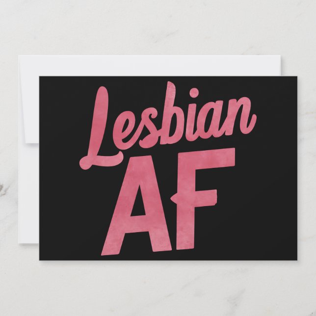Lesbisk AF-blomma HBTQ-stolthet Gay Love-parad Inbjudningar (Framsida)