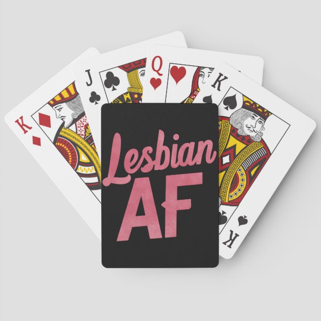 Lesbisk AF Flower LGBT Pride Gay Kärlek Parad Casinokort (Baksidan)