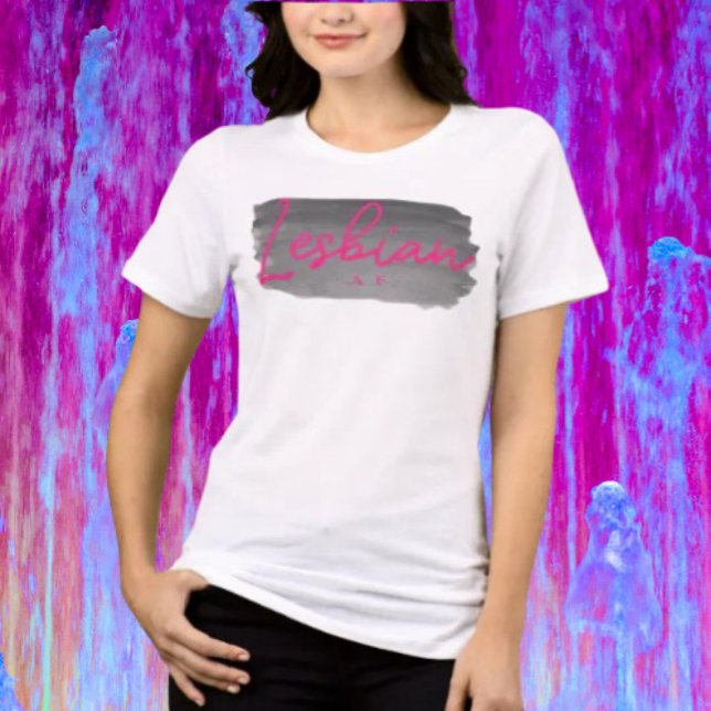Lesbisk AF Läppstift Rosa T Shirt (Skapare uppladdad)