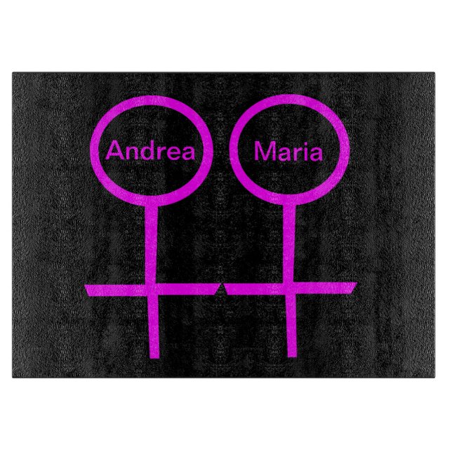 Lesbisk Älskare Anpassade Glasskärl (Framsidan)