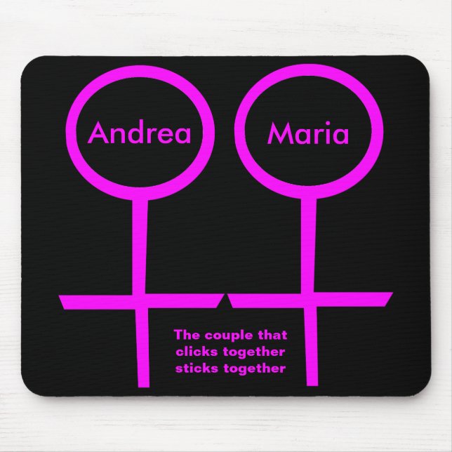 Lesbisk Älskare Anpassade Mousepad Musmatta (Framsidan)