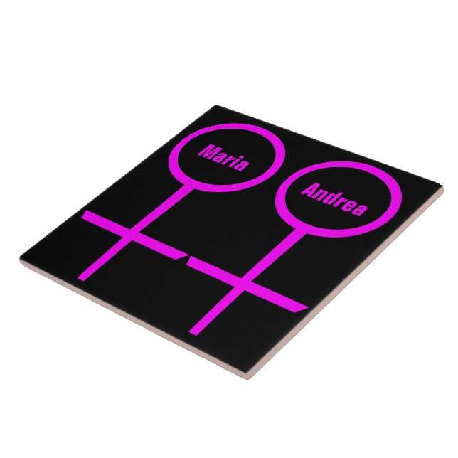 Lesbisk Älskare Anpassade Tile Kakelplatta (Sidan)