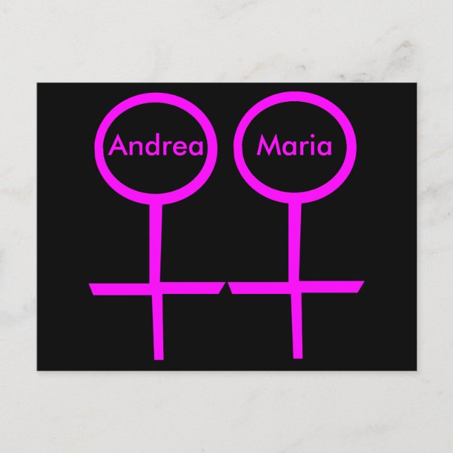 Lesbisk Älskare Anpassade vykort (Framsida)