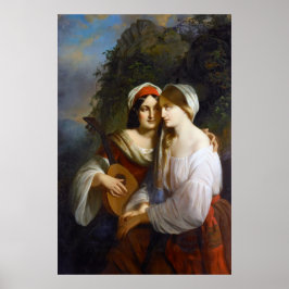 Lesbisk Älskare på italienska Renaissancen Poster
