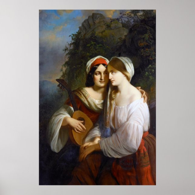 Lesbisk Älskare på italienska Renaissancen Poster (Framsidan)