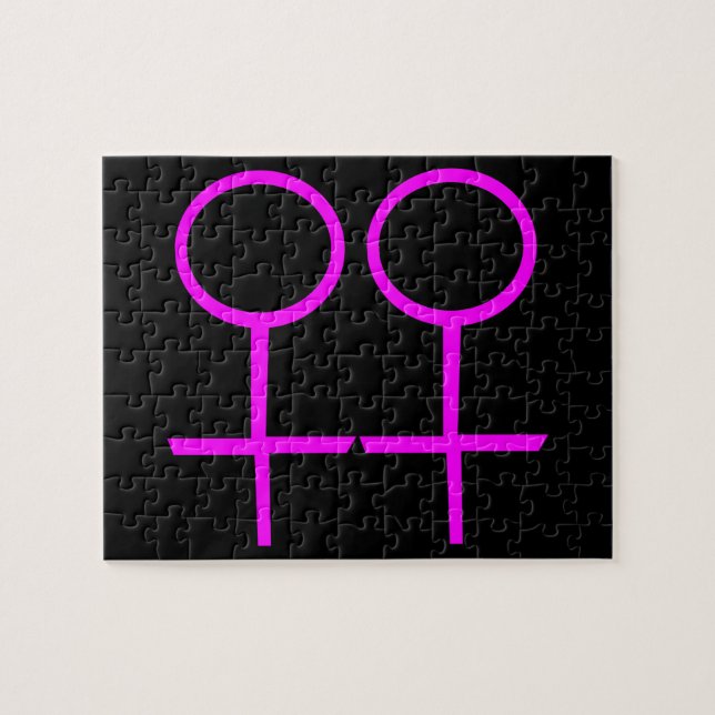 Lesbisk Älskare Puzzle Pussel (Horisontell)