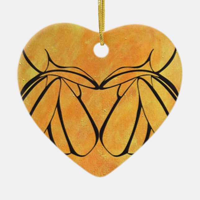 Lesbisk Älskare tar en relationsbrytning Julgransprydnad Keramik (Framsidan)