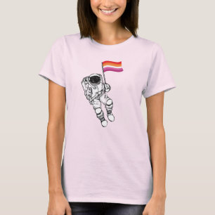 Lesbisk Astronaut Pride T-Shirt