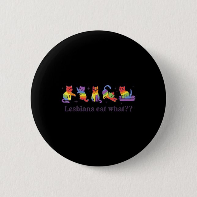 Lesbisk Ät vad katt meme i Gay pride månad Lgbt Ad Knapp (Framsida)