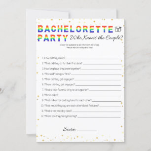Lesbisk Bachelorette Party-spel, par spel Inbjudningar