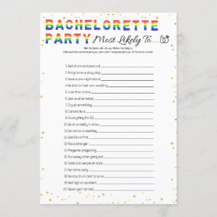 Lesbisk Bachelorette Party-spel, troligast för Inbjudningar