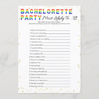 Lesbisk Bachelorette Party-spel, troligast för Inbjudningar