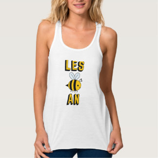 Lesbisk Bee - Les Bee An - Gay pride T-Shirt - Cop Linne Med Racerback