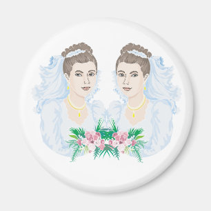 Lesbisk Brides Bröllop Magnet