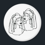 Lesbisk Brides Gay Wedding Favors Magnet<br><div class="desc">Lesbiskens bröllopsfavoriter och anpassadets utfästelseceremonier för homosexuella äktenskap av två brudar gifta sig. Anpassa de här gåvorna från homosexuella bröllopsdagar genom att lägga till din egen personlig.</div>