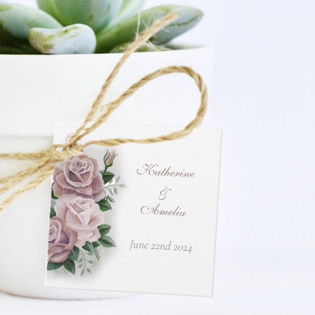 Lesbisk Brides ReEmergency Rosa ros Gåvor Etiketter (Skapare uppladdad)