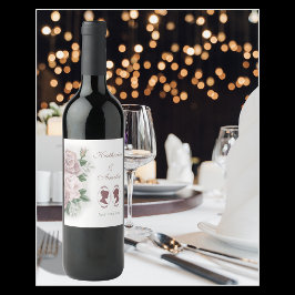 Lesbisk Brides ReEmergency Rosa ros Vinflaska Etikett