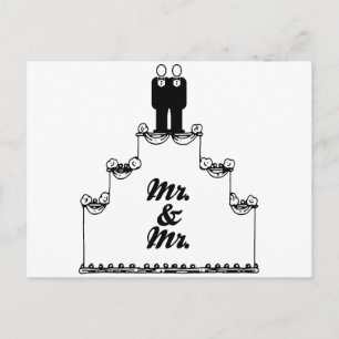 LESBISK BRÖLLOP CAKE MR OCH HERR - - ...png Vykort