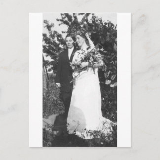 Lesbisk Bröllop Circa 1920 Vykort