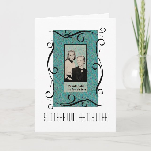 Lesbisk Bröllop Firande Inbjudan (Framsida)