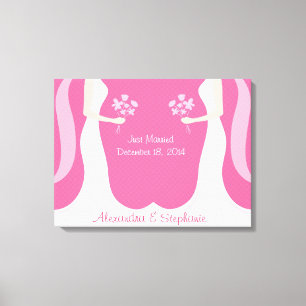 Lesbisk Bröllop Personlig Canvastryck