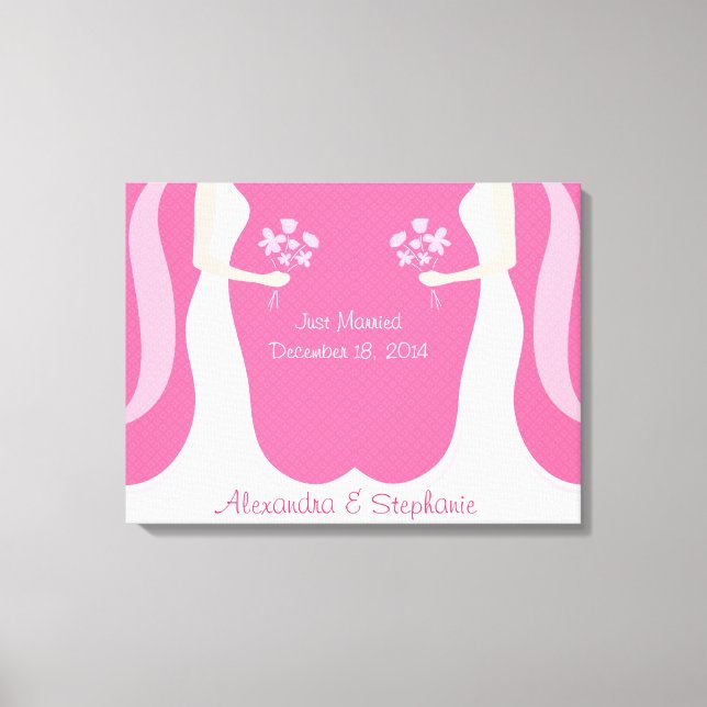 Lesbisk Bröllop Personlig Canvastryck (Framsida)