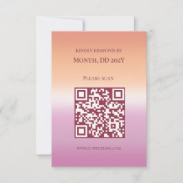 Lesbisk Bröllops Pride Flagga Gradient QR-kod OSA Kort