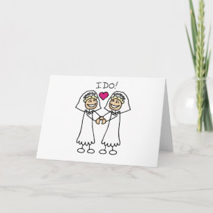 Lesbisk Bröllopsdag Card Kort