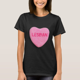 Lesbisk Candy Heart T-shirt