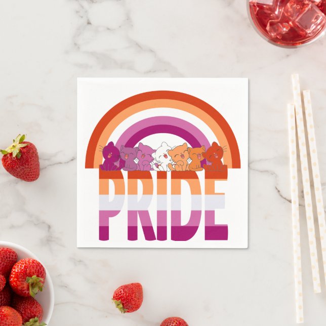 Lesbisk Cats-Pride, Flagga Pappersservett (Insitu)