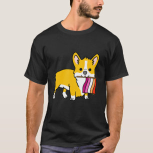 Lesbisk Corgi Orange Rosa Lesbisk Pride T Shirt