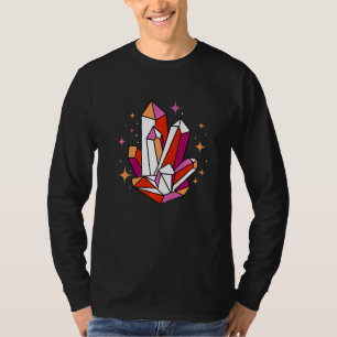 Lesbisk Crystals Orange Rosa Lesbisk Pride T Shirt