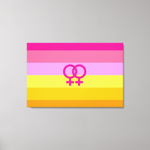 Lesbisk Dawn Pride WLW Canvastryck