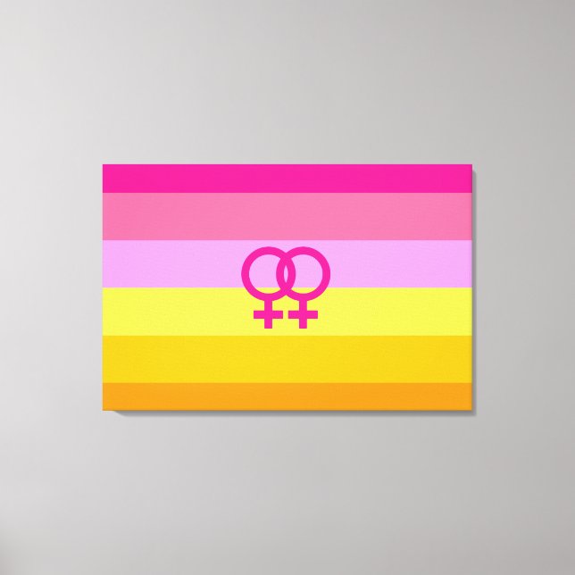 Lesbisk Dawn Pride WLW Canvastryck (Framsida)