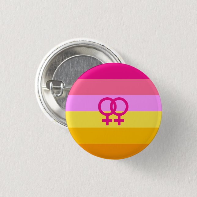 Lesbisk Dawn Pride WLW Knapp (Framsida & baksida)