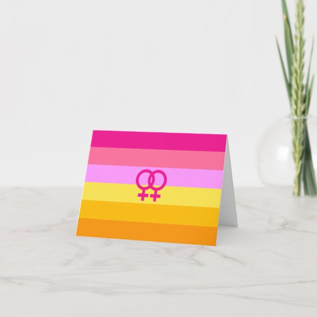 Lesbisk Dawn Pride WLW Kort (Framsida)