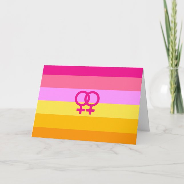 Lesbisk Dawn Pride WLW Kort (Framsida)